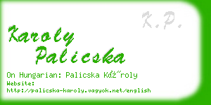 karoly palicska business card